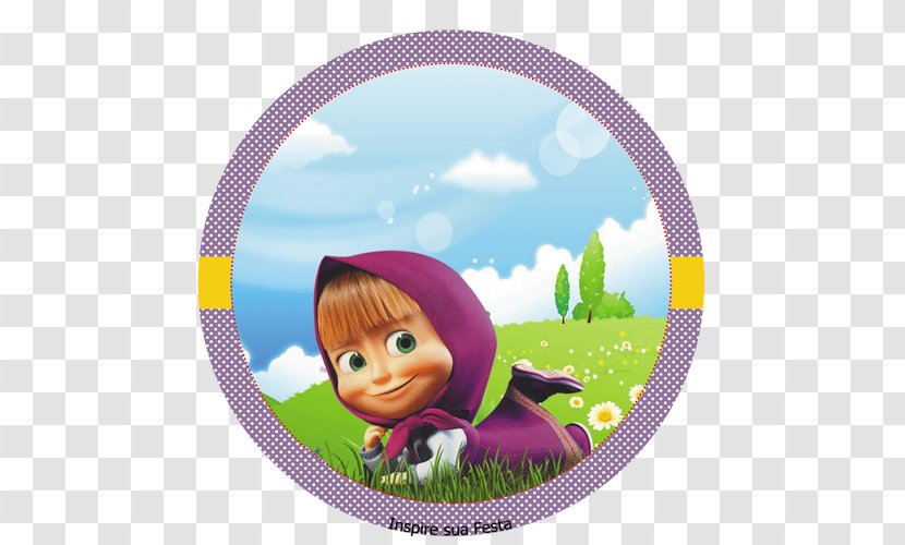 Masha And The Bear Party Birthday - Violet - Y El Oso Transparent PNG