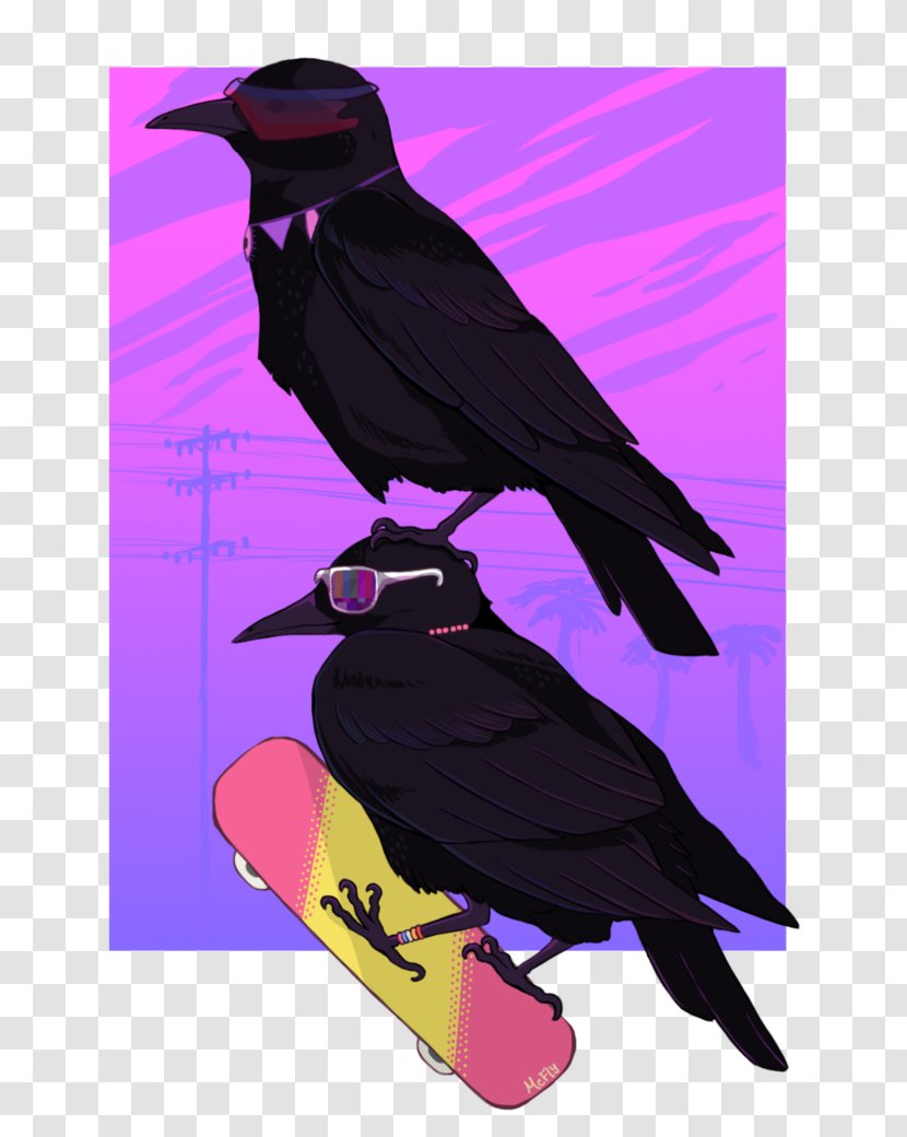 Common Raven Crow Beak - Purple Transparent PNG