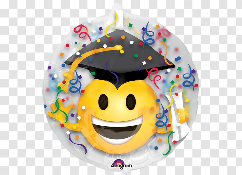 Graduation Ceremony Party Emoji Toy Balloon - Emoticon Transparent PNG