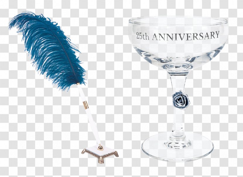 Wine Glass Champagne Wedding Anniversary - Martini Transparent PNG