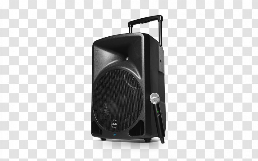 Wireless Microphone Public Address Systems Loudspeaker Sound Reinforcement System - Silhouette - Portable Transparent PNG