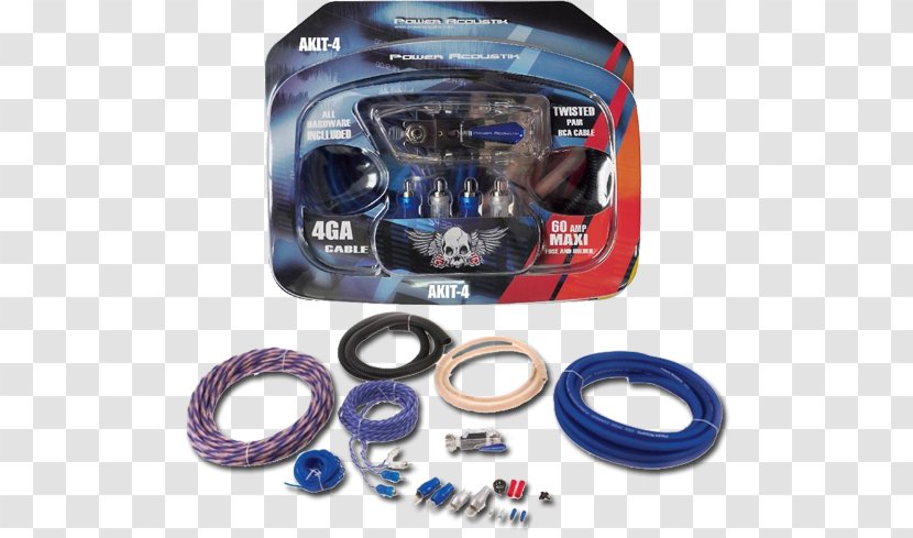 Audio Power Amplifier Vehicle Electrical Wires & Cable Acoustik 8ga. Amp Wiring Kit - Speedometer Kits For Cars Transparent PNG