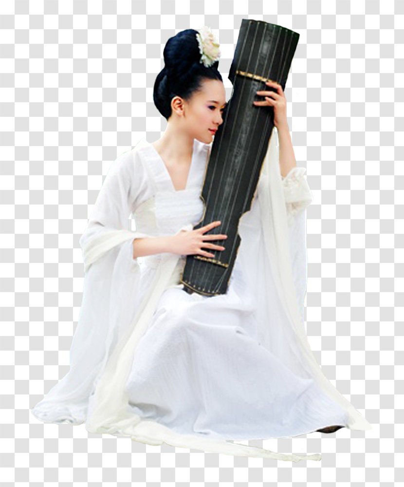 Guzheng Guqin Costume Drama Blooper Wedding Dress - Violin - Autocad Transparent PNG