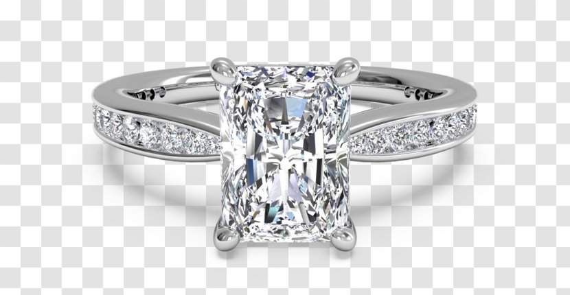 Diamond Cut Wedding Ring Engagement - Platinum Transparent PNG