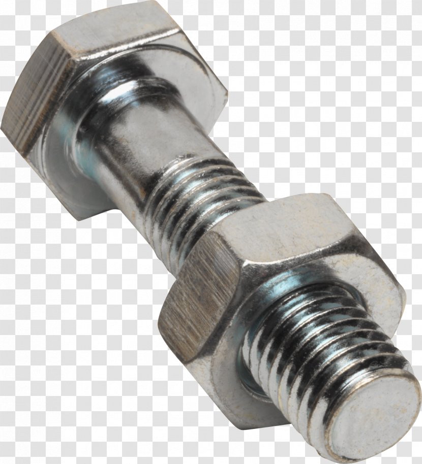 Bolted Joint Nut Fastener Screw - Threaded Rod Transparent PNG
