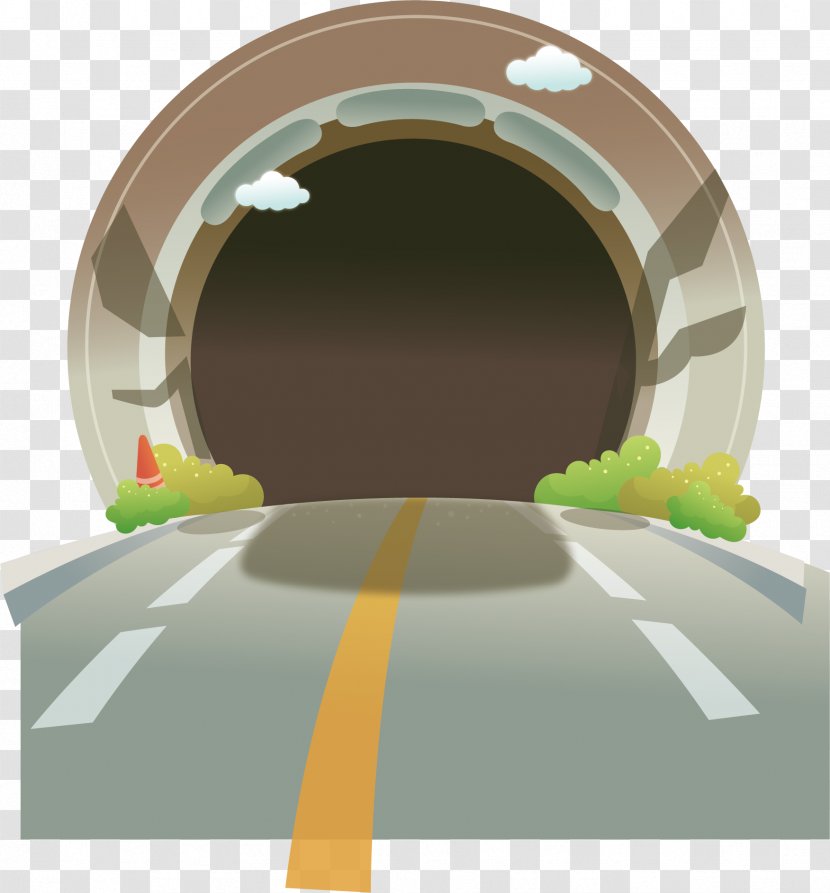 Tunnel Cartoon Illustration - Stock Photography - Vector Element Transparent PNG