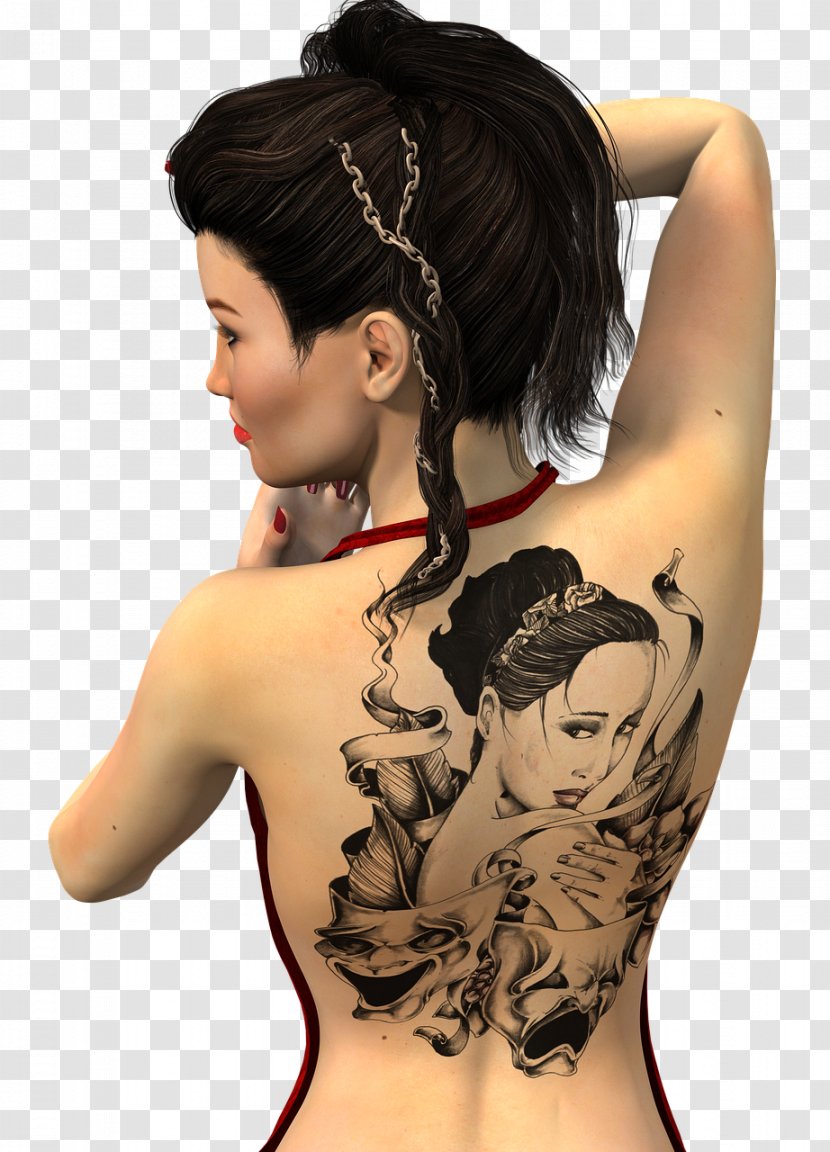 Frau Tattoo Animaatio Woman - Flower Transparent PNG