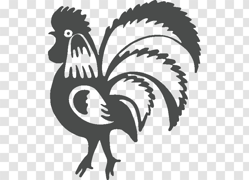 Rooster Vytynanky Chicken Łowicz Clip Art - Monochrome Transparent PNG