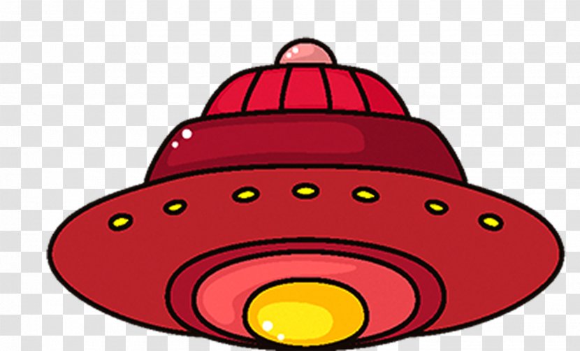 Cartoon Spacecraft Unidentified Flying Object Clip Art - Photography - Red UFO Transparent PNG