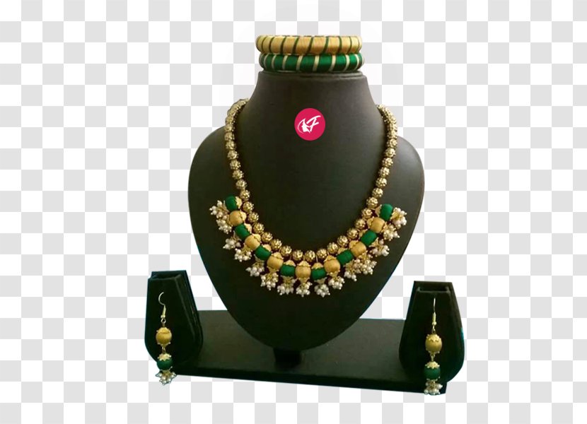 Emerald Earring Necklace Jewellery Silk - Jewelry Making - Thread Transparent PNG