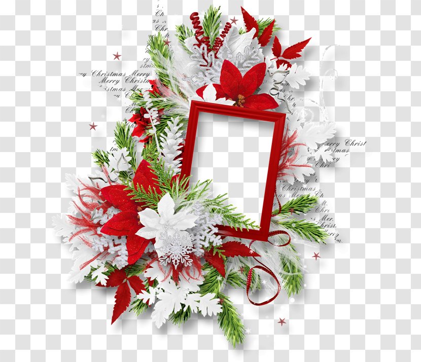 Picture Frames Christmas New Year - Flower Bouquet - Polaroid Card Ornament Transparent PNG
