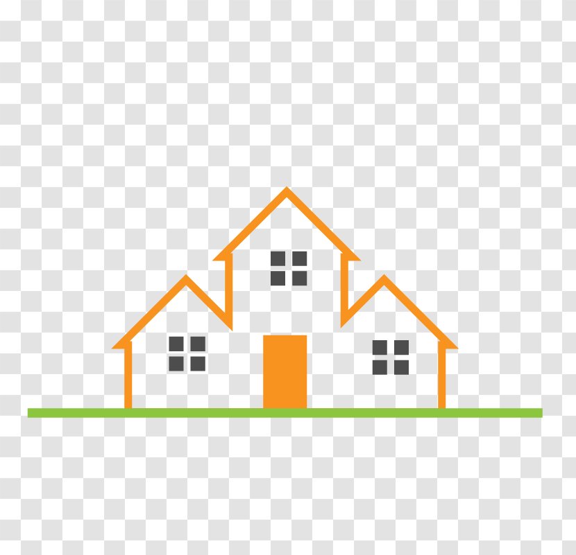 Logo Real Estate House Building - Area - Orange Transparent PNG