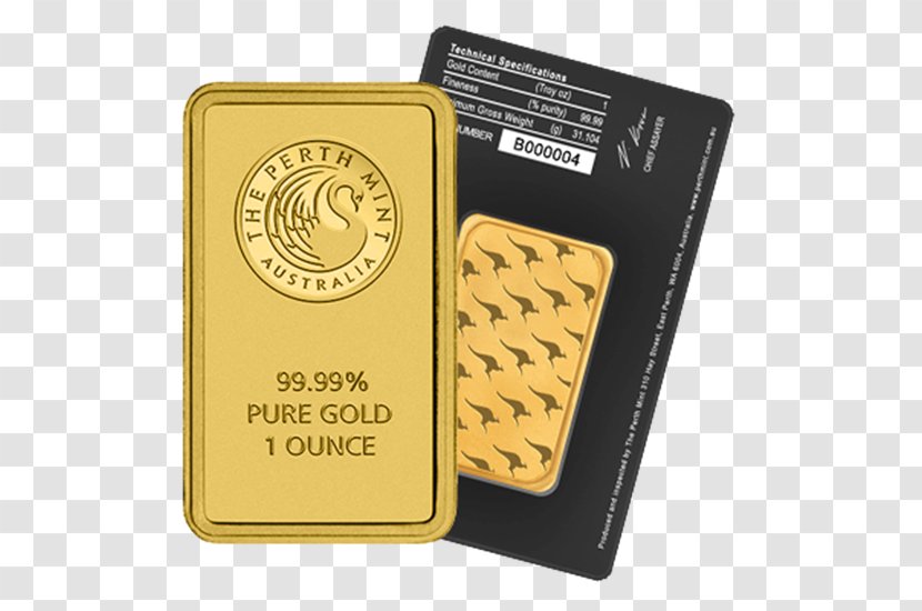 Perth Mint Gold Bar Bullion Silver - Money Transparent PNG