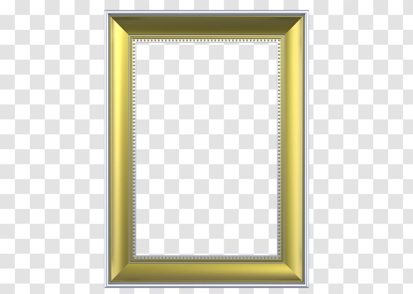Gold Picture Frame Icon - Symmetry - Golden Transparent PNG