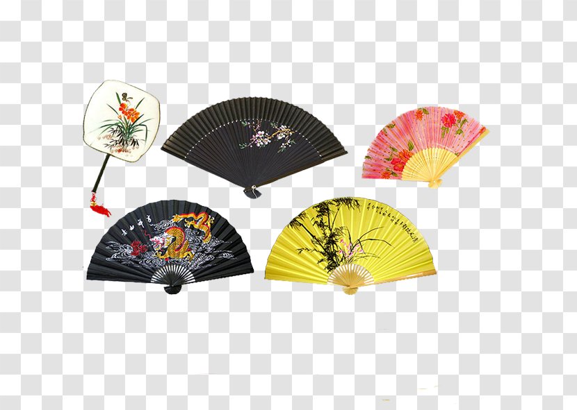 Paper Hand Fan Chinoiserie - Chinese Sub Transparent PNG