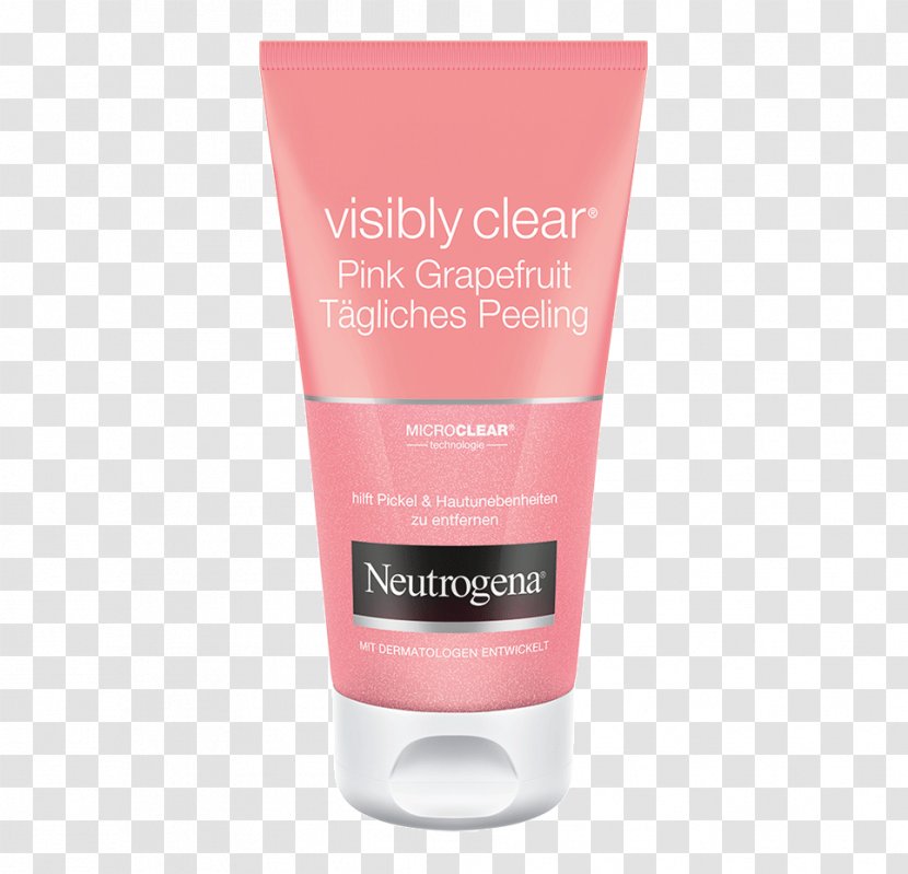 Lotion Exfoliation Neutrogena VISIBLY CLEAR Pink Grapefruit Cream Wash Cleanser - Gel Transparent PNG