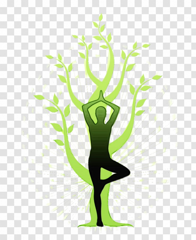 Green Silhouette Plant Hand Physical Fitness - Gesture Stem Transparent PNG
