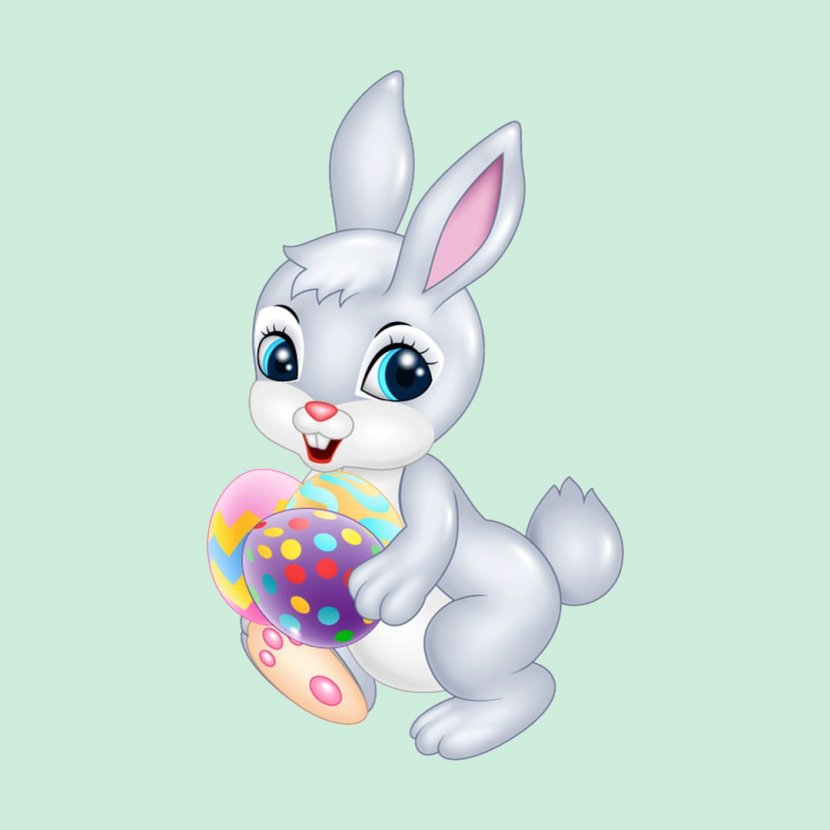 Easter Bunny Egg Clip Art Transparent PNG