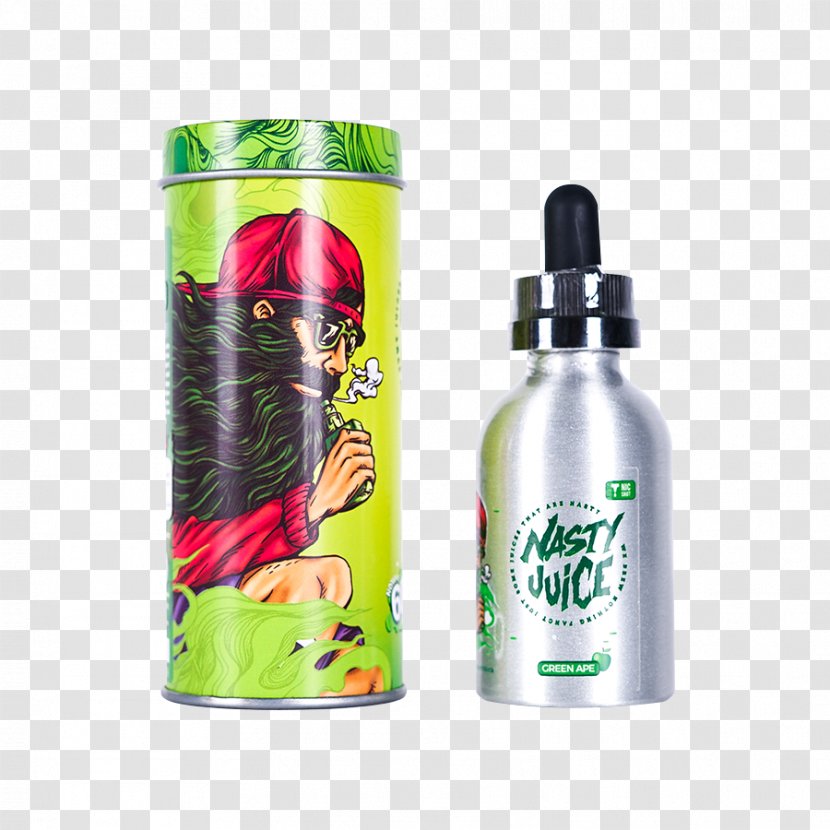 Juice Electronic Cigarette Aerosol And Liquid Flavor Apple Taste - Water Bottle - Pineapple Mint Transparent PNG