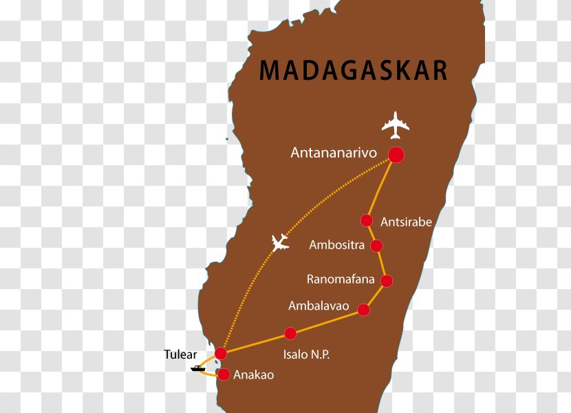 Madagascar Adventure Travel Map Highway M04 Transparent PNG