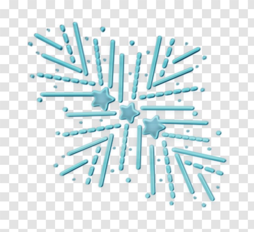 Diwali Icon Festival Fireworks - Snowflake Turquoise Transparent PNG