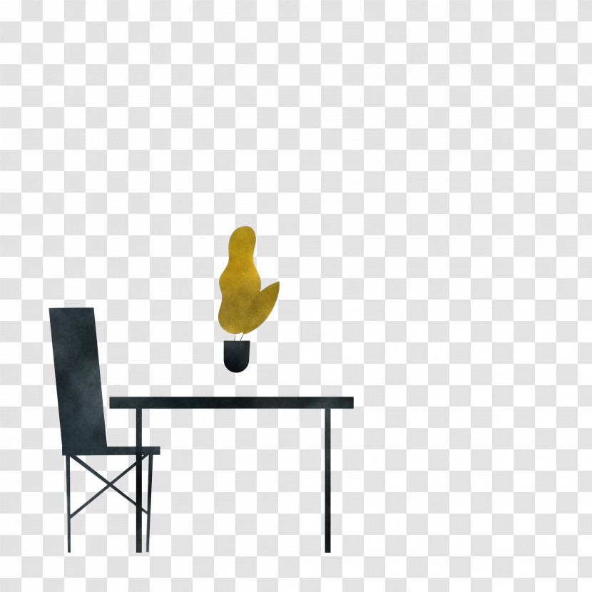 Yellow Line Meter Chair Table Transparent PNG