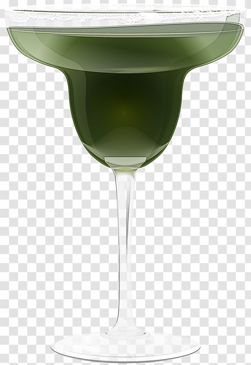 Drink Green Martini Glass Stemware Champagne - Distilled Beverage - Drinkware Transparent PNG