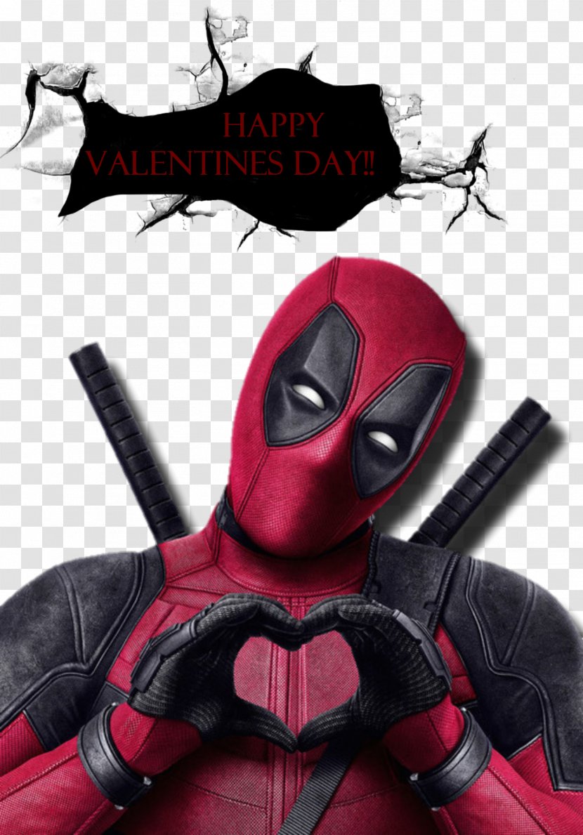 Deadpool Valentine's Day Film Greeting & Note Cards Marvel Comics - Superhero Transparent PNG