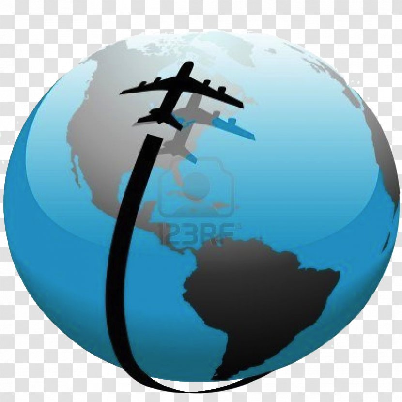 Airplane Flight Aircraft Globe Air Travel Transparent PNG