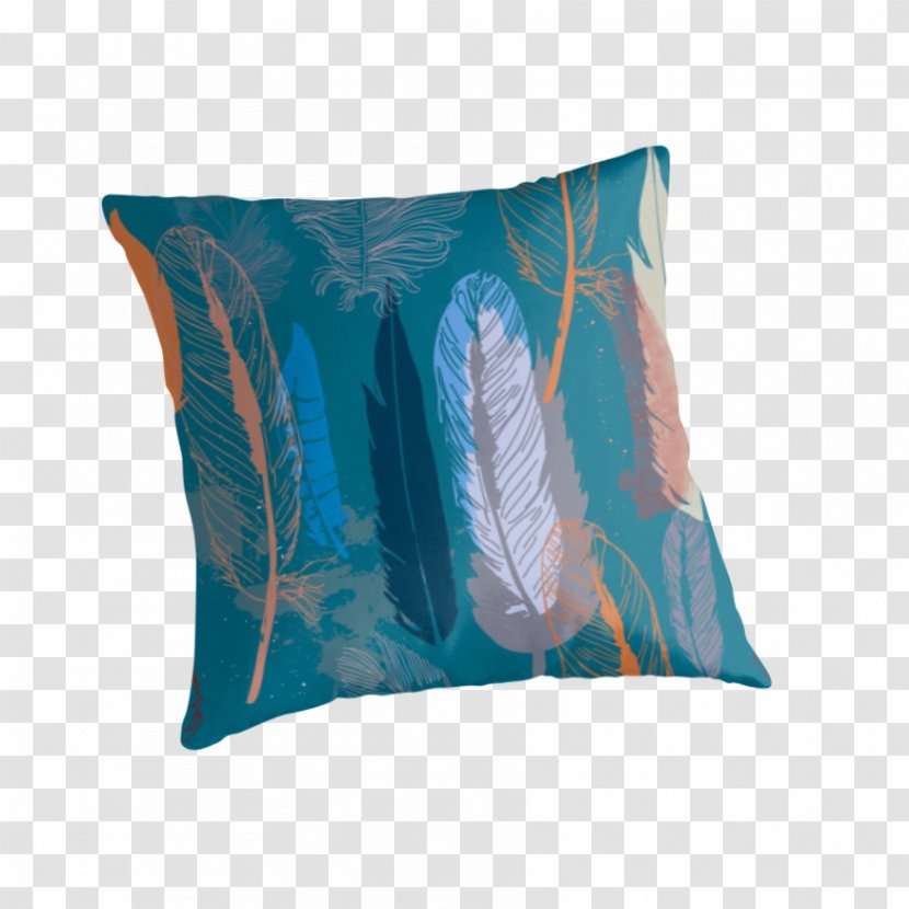 Throw Pillows Feather Cushion Turquoise - Blue - Calendar Transparent PNG