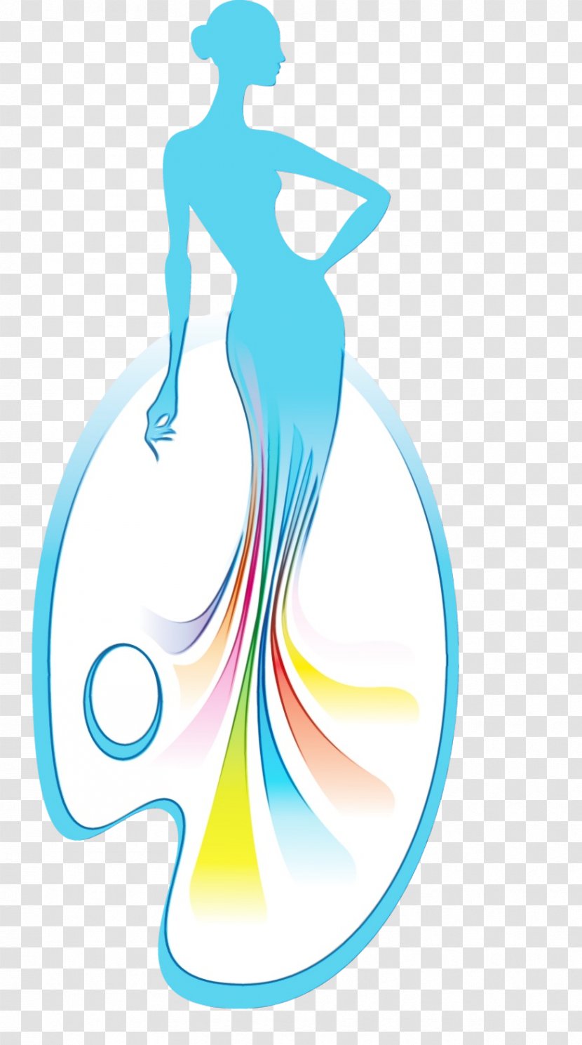 Aqua Turquoise Teal Shoulder Joint - Fashion Illustration Dress Transparent PNG