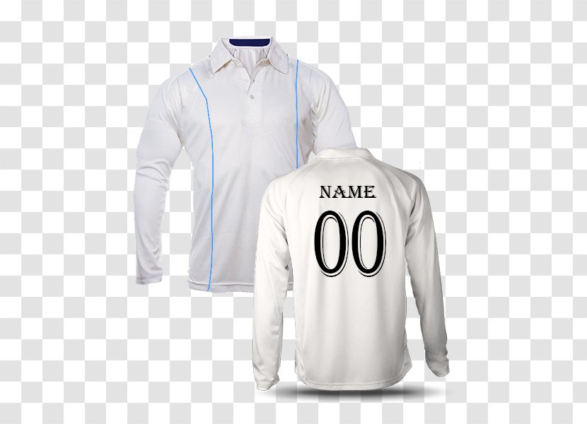 T-shirt Hoodie Sleeve Clothing Outerwear - White - Cricket Jersey Transparent PNG