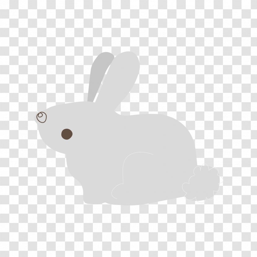 Domestic Rabbit Easter Bunny Hare Pattern - Mammal - Gray Vector Transparent PNG
