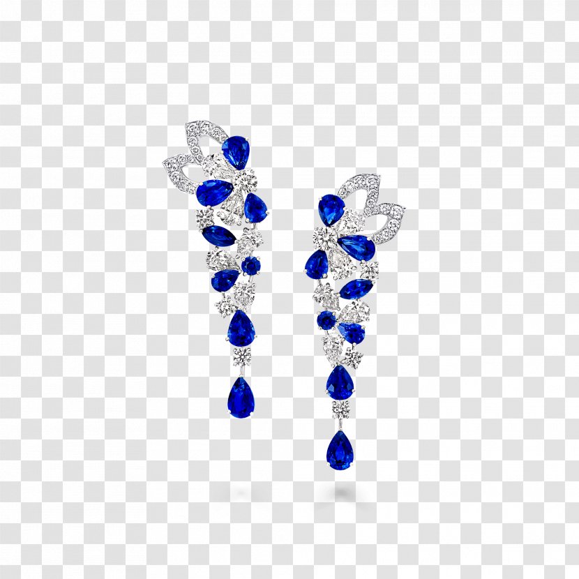 Sapphire Earring Graff Diamonds Jewellery - Delicate Petals Transparent PNG
