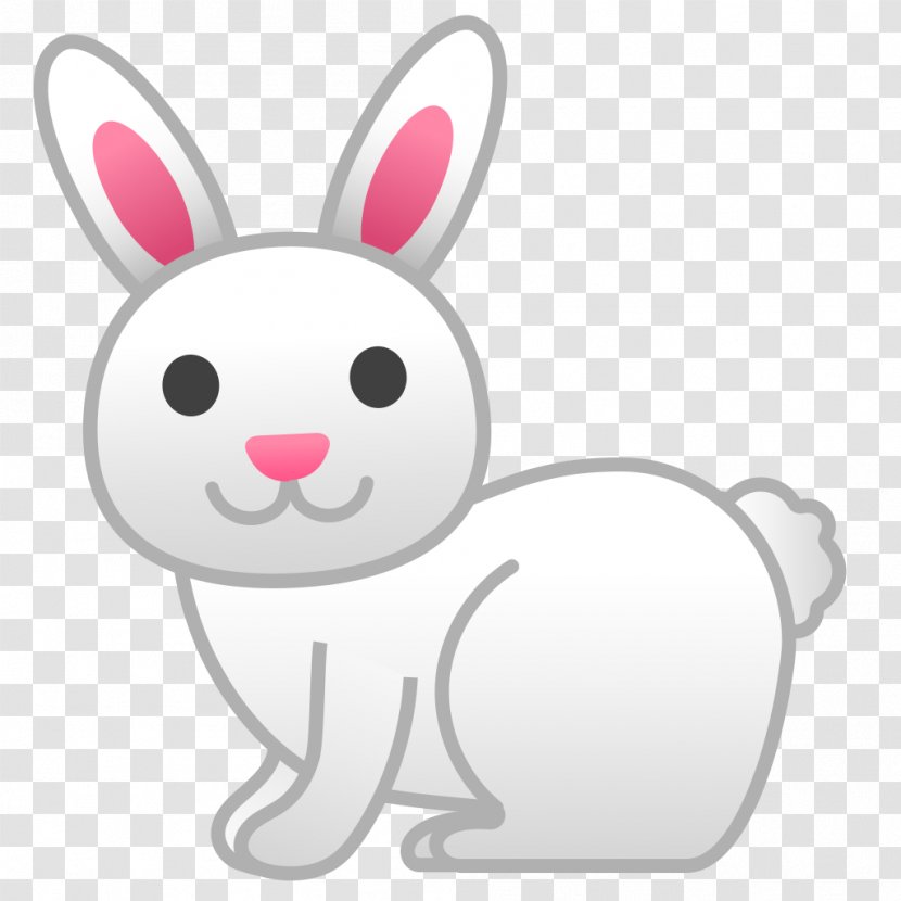 Domestic Rabbit European Easter Bunny Emoji - Android Oreo Transparent PNG