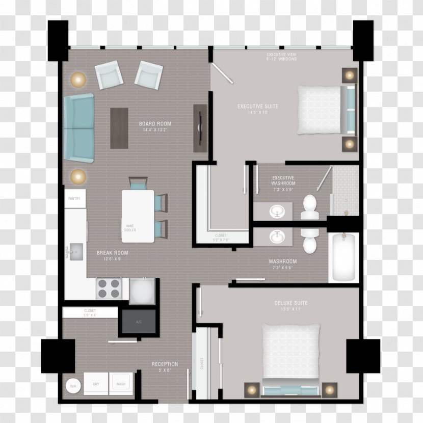 The Office Apartments House Renting Floor Plan - Home - Apartment Complex Transparent PNG