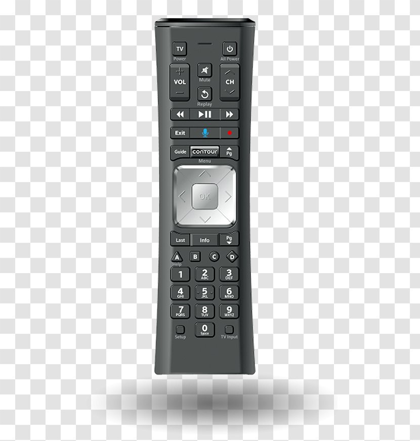 Remote Controls Cox Communications Cable Television Converter Box Universal - Feature Phone - Confirm Button Transparent PNG