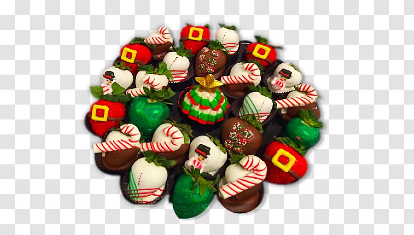Christmas Ornament Confectionery - Chocolate Strawberries Transparent PNG