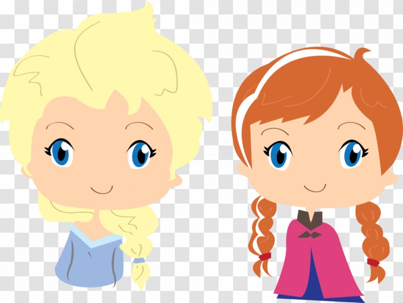 Elsa Anna Drawing - Cartoon - Planning Vector Transparent PNG