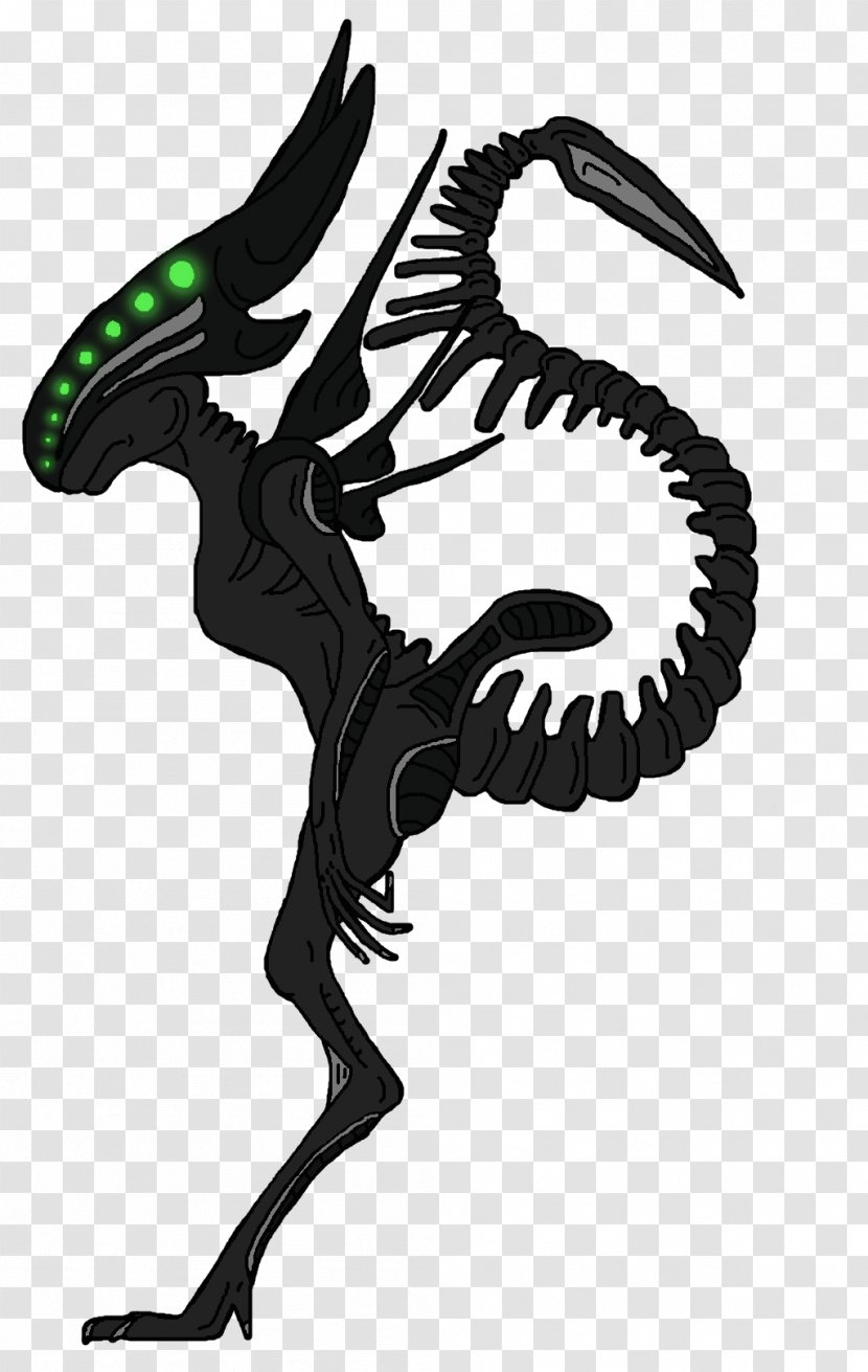 Alien Drawing Art - Vs Predator Transparent PNG
