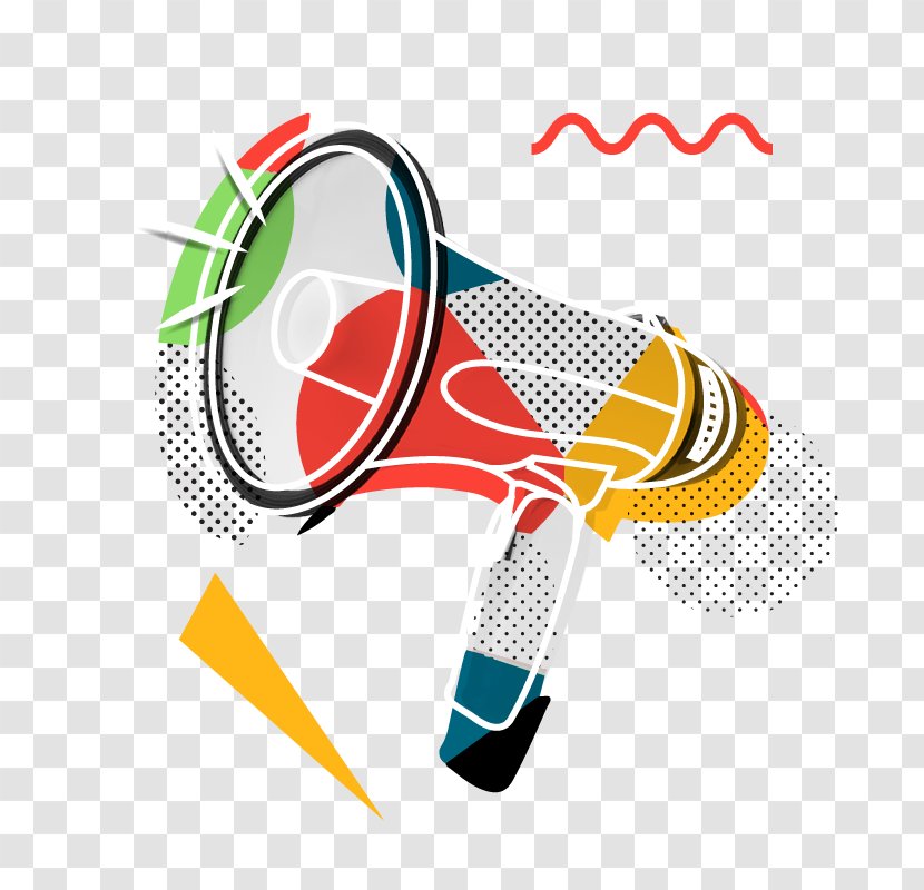 Clip Art Logo Product Design Line - Tennis - Go Team Megaphone Transparent PNG