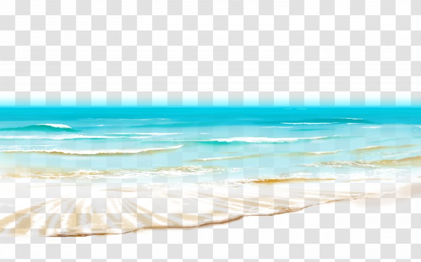 Shore Blue Wave Sea Sky - Beach Ground Clipart Transparent PNG