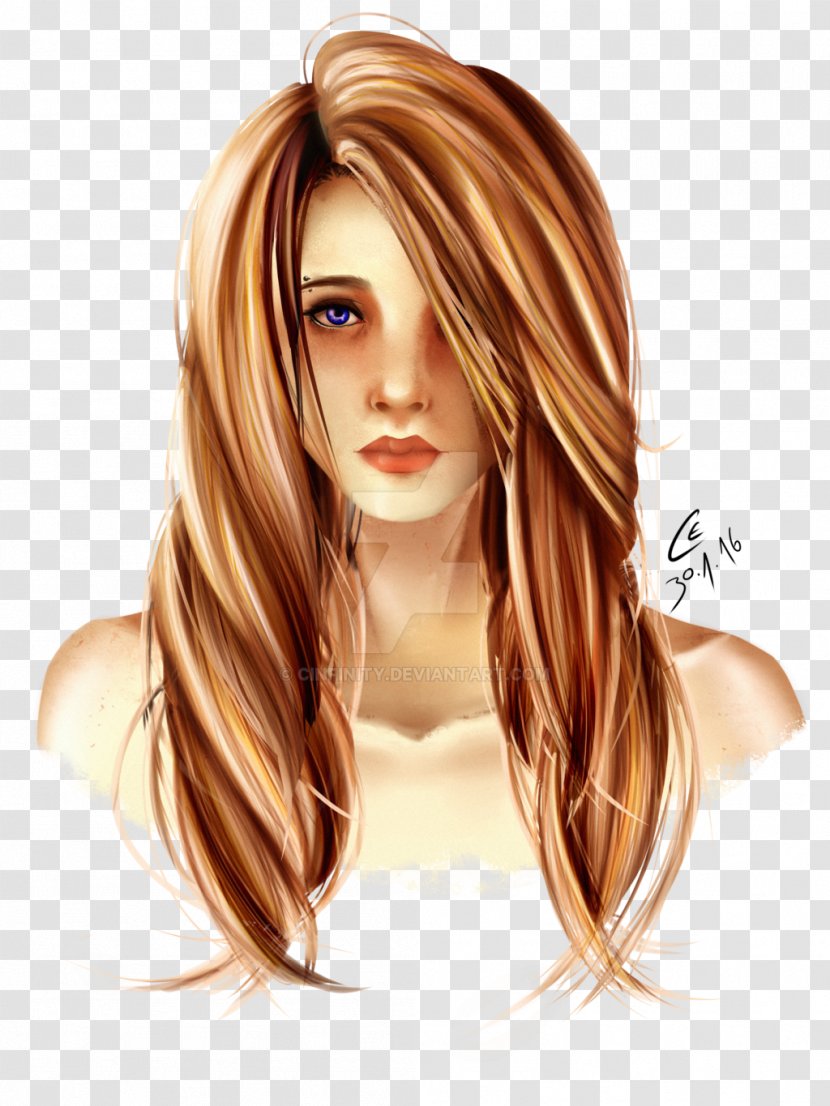 Blond Layered Hair Step Cutting Coloring - Brown Transparent PNG