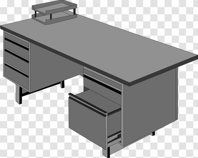 Desk Line Angle - Furniture - Office Scene Transparent PNG