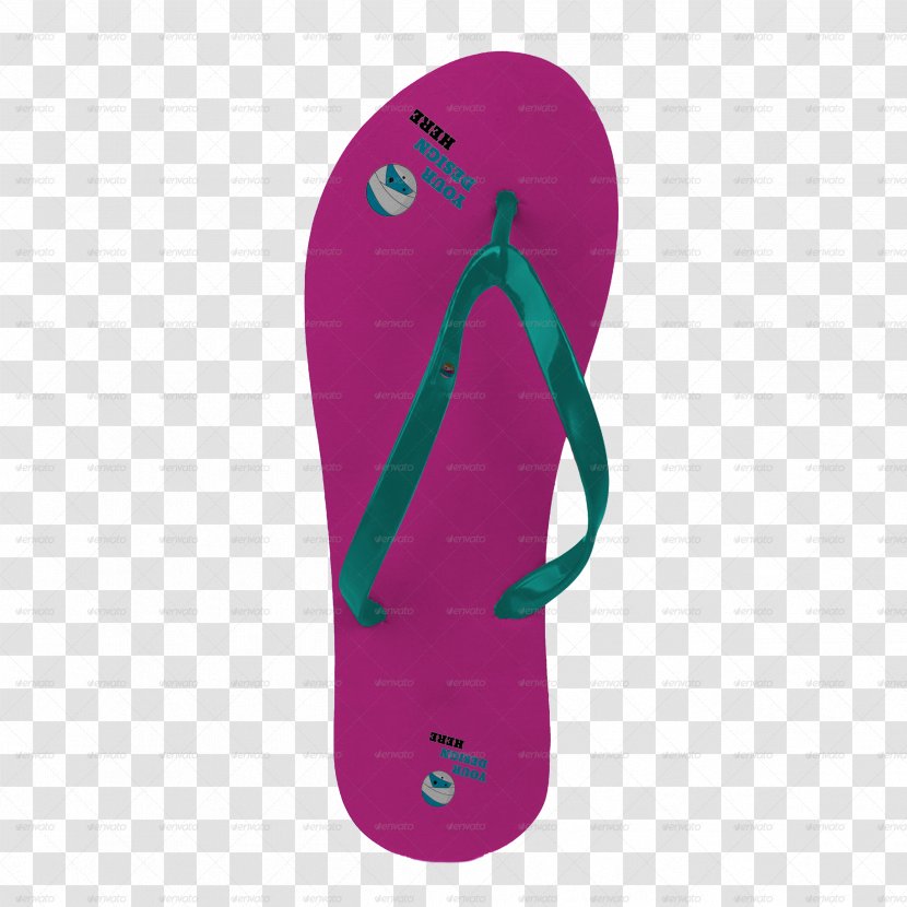 Flip-flops Shoe - Pink - Design Transparent PNG