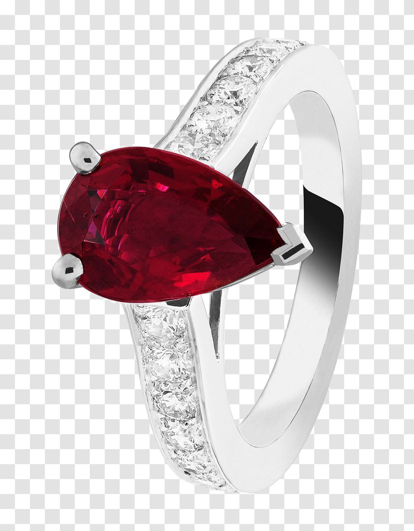 Ruby Engagement Ring Jewellery Diamond - Billing Division Of The Products In Kind Pieces Red ​​ring Transparent PNG