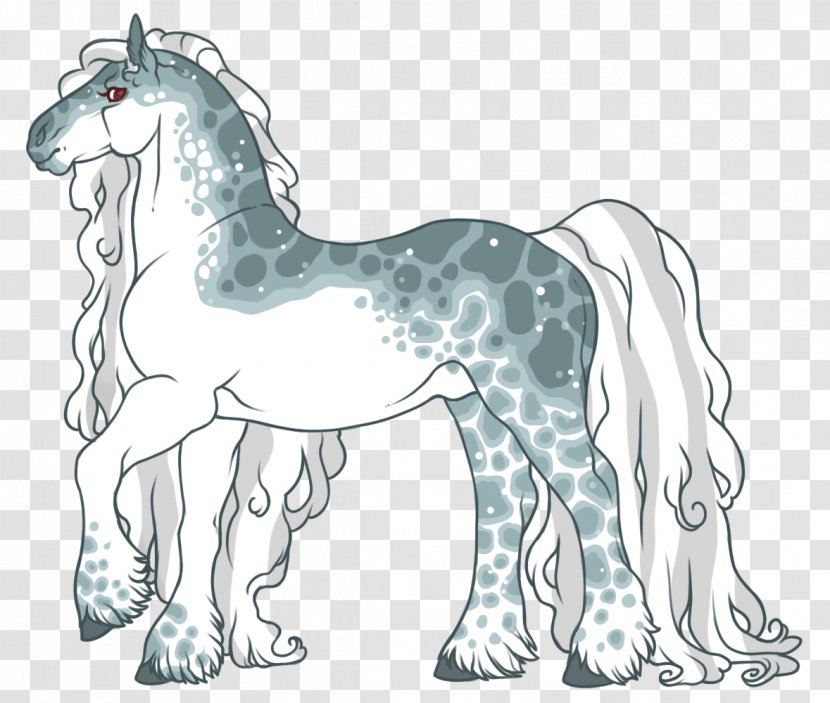 Mustang Unicorn Dog Line Art - Horse Like Mammal Transparent PNG