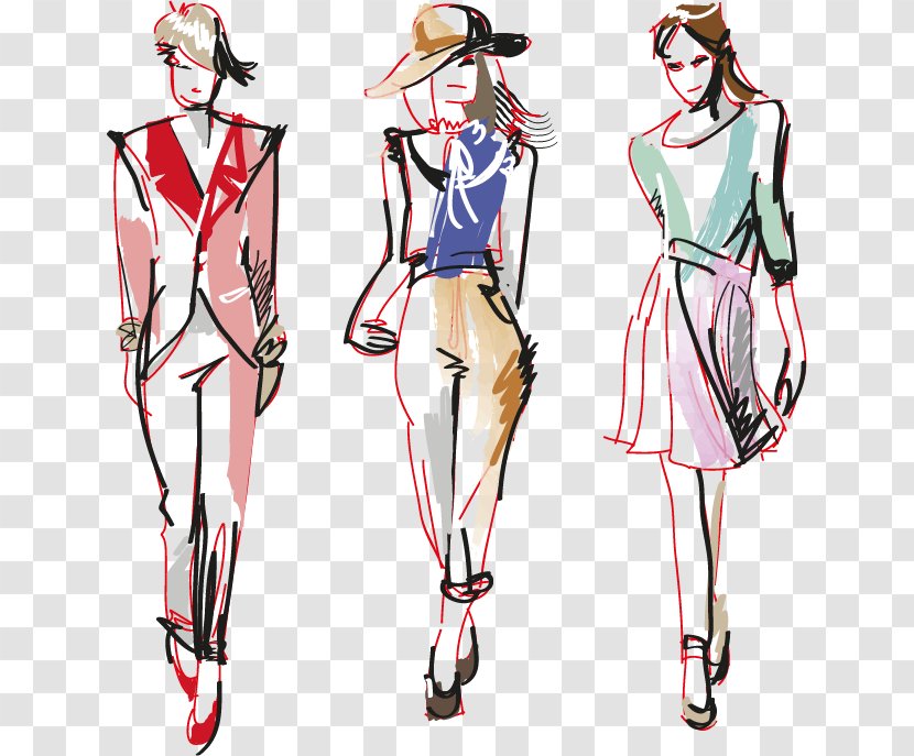 Drawing Fashion Croquis Model - Heart Transparent PNG