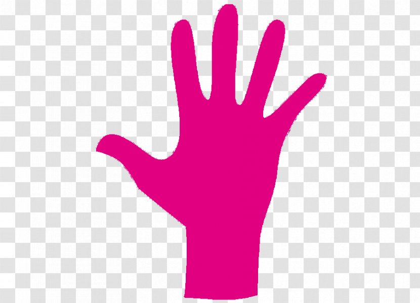 Thumb Hand Model Pink M Glove - Safety Transparent PNG
