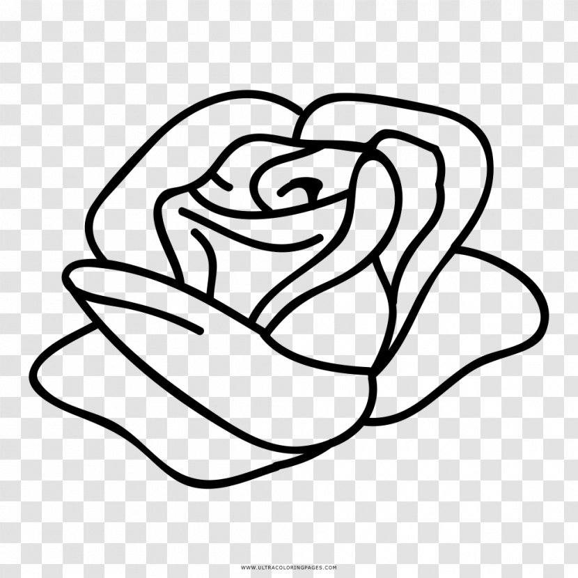 Paper Rose Template Coloring Book Flower - Heart Transparent PNG